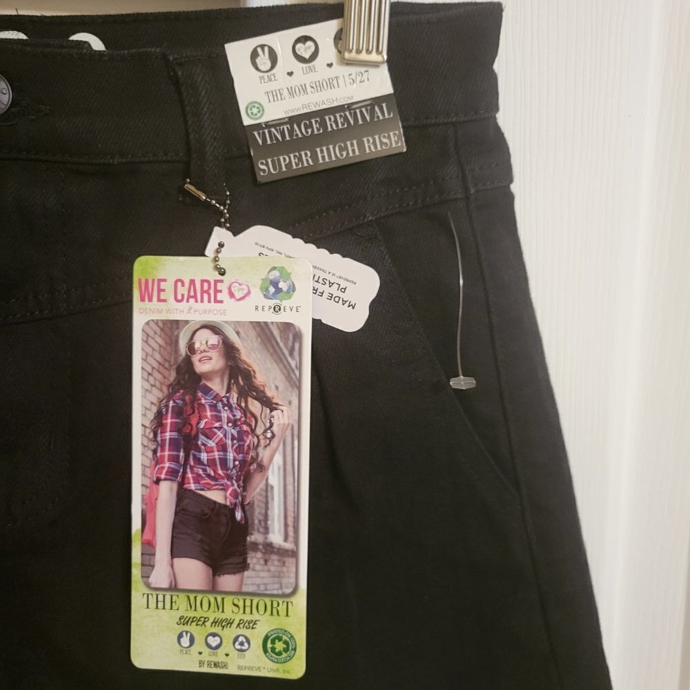 Rewash Brand SUPER HIGH RISE MOM SHORT W/ CUFF Size 5/27 NWT - Picture 4 of 12